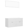 Bathroom Furniture Set Engineered Wood – 100×38.5×46 cm, High Gloss White