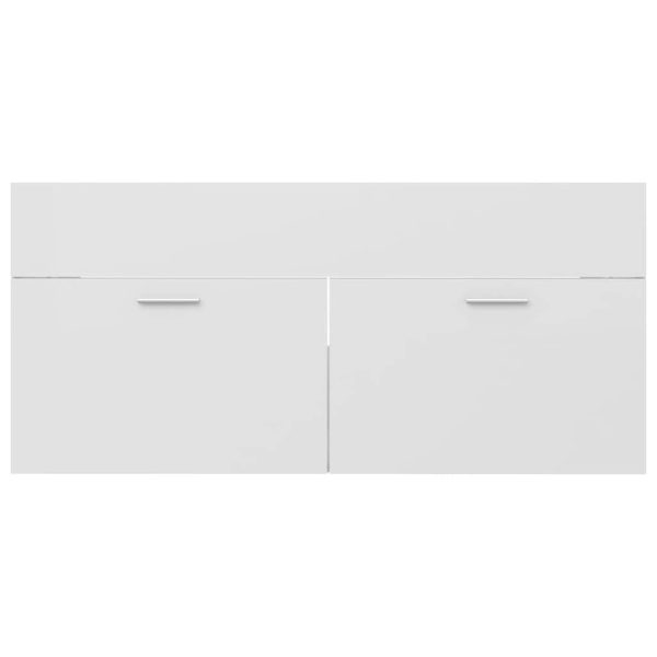 Bathroom Furniture Set Engineered Wood – 100×38.5×46 cm, High Gloss White