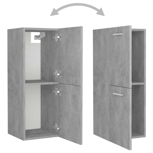 Bathroom Furniture Set Engineered Wood – 41×38.5×46 cm, Concrete Grey