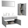 Bathroom Furniture Set Engineered Wood – 90×38.5×46 cm, Concrete Grey