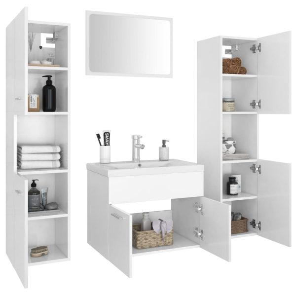 Bathroom Furniture Set Engineered Wood – 60×38.5×46 cm, White