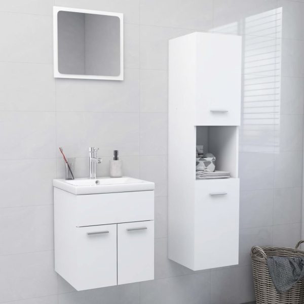 Bathroom Furniture Set Engineered Wood – 41×38.5×46 cm, White