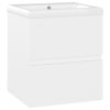 Sink Cabinet with Built-in Basin Engineered Wood – White, Without Mirror