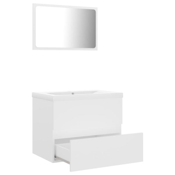 Bathroom Furniture Set Engineered Wood – 60×38.5×45 cm, White