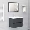 Bathroom Furniture Set Engineered Wood – 60×38.5×45 cm, Grey