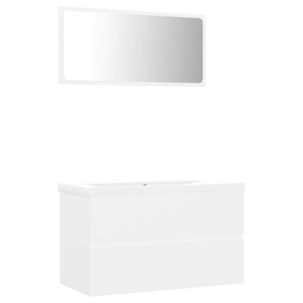 Bathroom Furniture Set Engineered Wood – 80×38.5×45 cm, White
