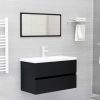Bathroom Furniture Set Engineered Wood – 80×38.5×45 cm, Black