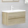 Bathroom Furniture Set Engineered Wood – 80×38.5×45 cm, Sonoma oak