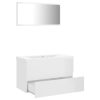 Bathroom Furniture Set Engineered Wood – 80×38.5×45 cm, High Gloss White