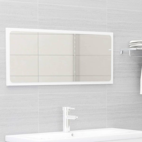 Bathroom Furniture Set Engineered Wood – 90×38.5×45 cm, High Gloss White