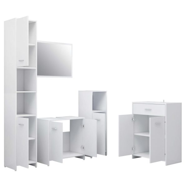 4 Piece Bathroom Furniture Set – White