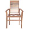 Stacking Dining Chairs Solid Teak – 8