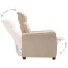Electric Recliner Faux Suede Leather – Cream