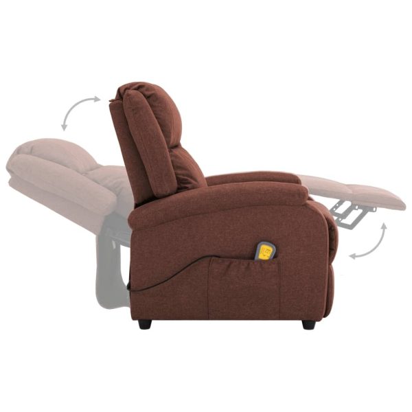 Electric Massage Recliner Fabric – Brown