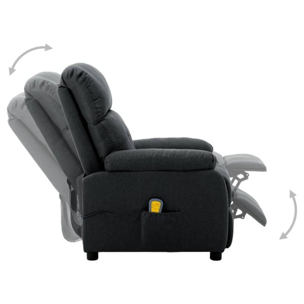 Electric Massage Recliner Chair Fabric – Dark Grey