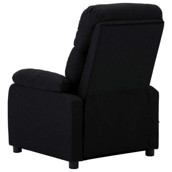 Electric Massage Recliner Chair Fabric – Black