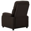 Electric Massage Recliner Chair Fabric – Dark Brown