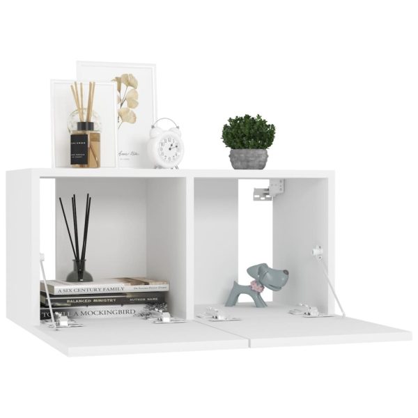 Adams 8 Piece TV Cabinet Set Engineered Wood – 60x30x30 cm (6 pcs), White