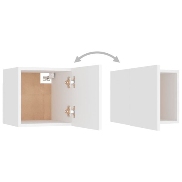 Adams 8 Piece TV Cabinet Set Engineered Wood – 60x30x30 cm (6 pcs), White