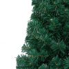 Artificial Half Christmas Tree with LED&Stand Green PVC – 150×95 cm, Green