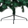 Artificial Half Christmas Tree with LED&Stand Green PVC – 180×110 cm, Green