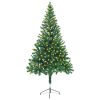 Artificial Christmas Tree with LEDs&Stand Branches – 150×70 cm, Green