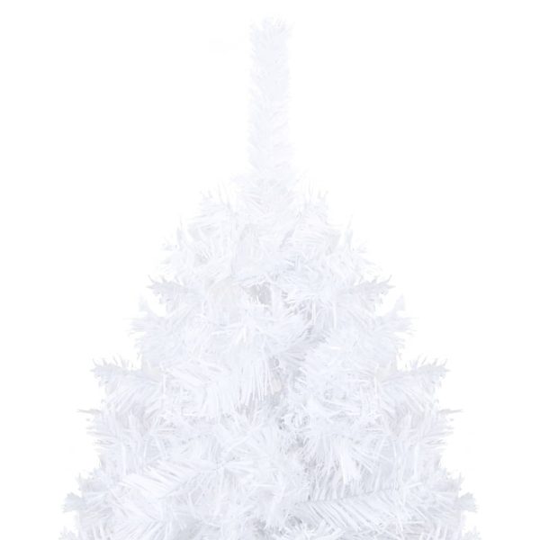 Artificial Christmas Tree with LEDs&Thick Branches – 210×110 cm, White