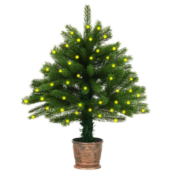 Artificial Christmas Tree with LEDs Green – 65×45 cm