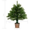 Artificial Christmas Tree with LEDs Green – 65×45 cm