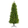Artificial Christmas Tree with LEDs Green – 240×100 cm