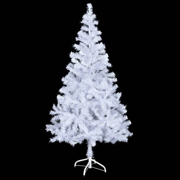 Artificial Christmas Tree with LEDs&Ball Set Branches – 150×70 cm, White and Gold