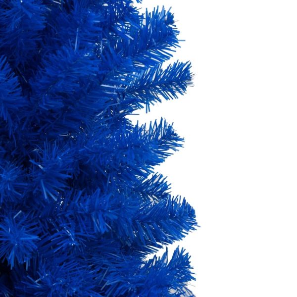 Artificial Christmas Tree with LEDs&Ball Set PVC – 150×75 cm, Blue and Gold