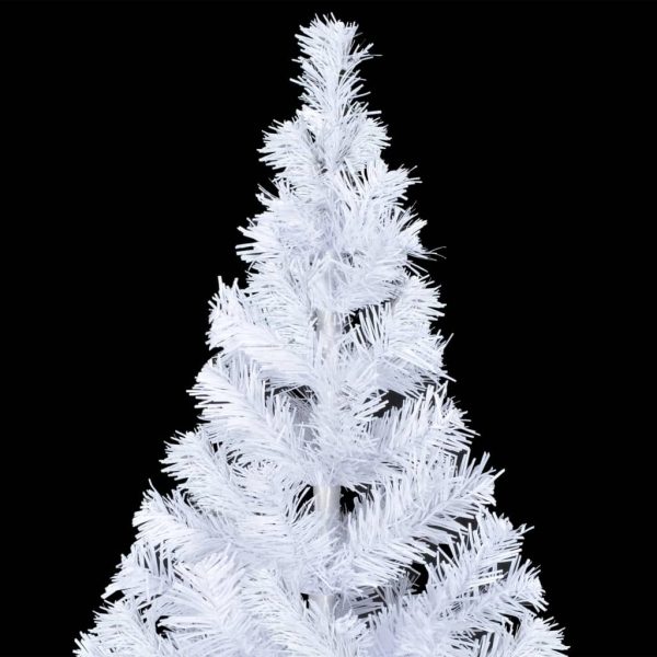 Artificial Christmas Tree with LEDs&Ball Set Branches – 150×70 cm, White and Rose