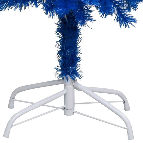 Artificial Christmas Tree with LEDs&Ball Set PVC – 150×75 cm, Blue and Rose