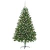 Artificial Christmas Tree with LEDs&Ball Set Green – 210×105 cm, Rose
