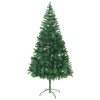 Artificial Christmas Tree with LEDs&Ball Set Branches – 210×105 cm, Green and Grey