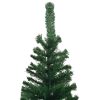 Artificial Christmas Tree with LEDs&Ball Set Branches – 240×120 cm, Green and Grey