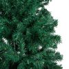 Artificial Christmas Tree with LEDs&Ball Set PVC – 210×110 cm, Green and Grey