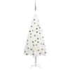 Artificial Christmas Tree with LEDs&Ball Set White – 120×75 cm, White
