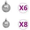 Artificial Christmas Tree with LEDs&Ball Set White – 150×75 cm, White