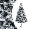 Artificial Christmas Tree with LEDs&Flocked Snow Green – 240×150 cm