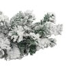 Christmas Garland with LEDs&Flocked Snow Green PVC – 5 M