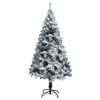 Artificial Christmas Tree with LEDs&Ball Set Green – 150×95 cm, Rose