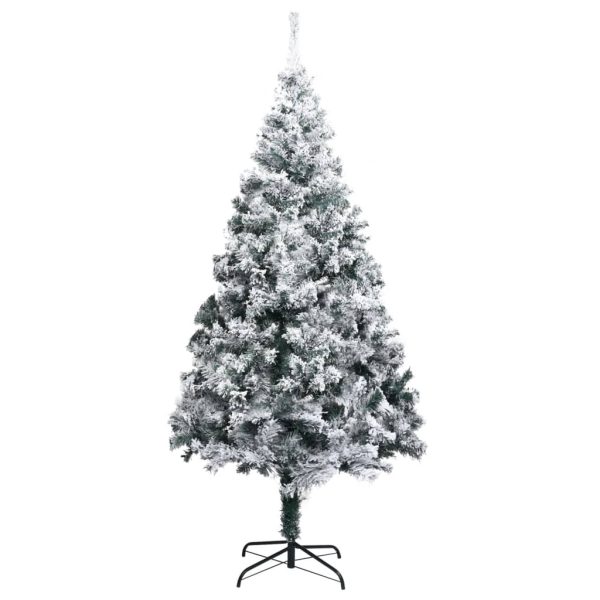 Artificial Christmas Tree LEDs&Ball Set&Flocked Snow Green – 400×190 cm, White
