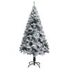 Artificial Christmas Tree with LEDs&Ball Set Green – 150×95 cm, White
