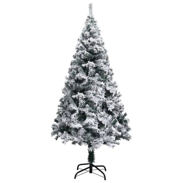 Artificial Christmas Tree with LEDs&Ball Set Green – 150×95 cm, White