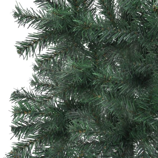 Corner Artificial Christmas Tree with LEDs PVC – 120×45 cm, Green