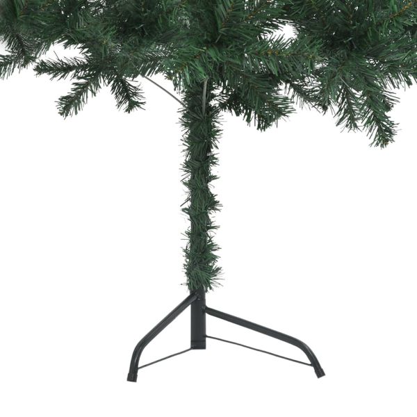 Corner Artificial Christmas Tree LEDs&Ball Set PVC – 150×55 cm, Green and Gold