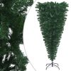 Upside-down Artificial Christmas Tree with LEDs Green – 180×90 cm