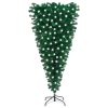 Upside-down Artificial Christmas Tree with LEDs Green – 180×90 cm